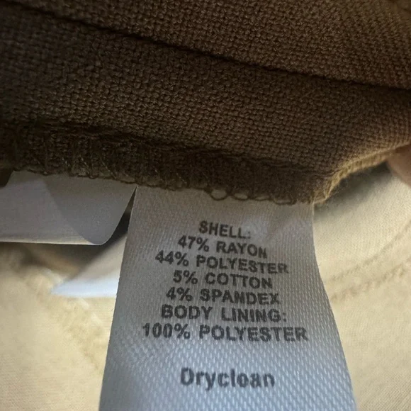 LOFT Tan V-Neck Midi Dress - Picture 6 of 6